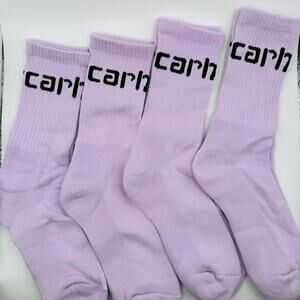 4 Pairs - Carhartt WIP Socks Lavender Crew Streetwear Medium